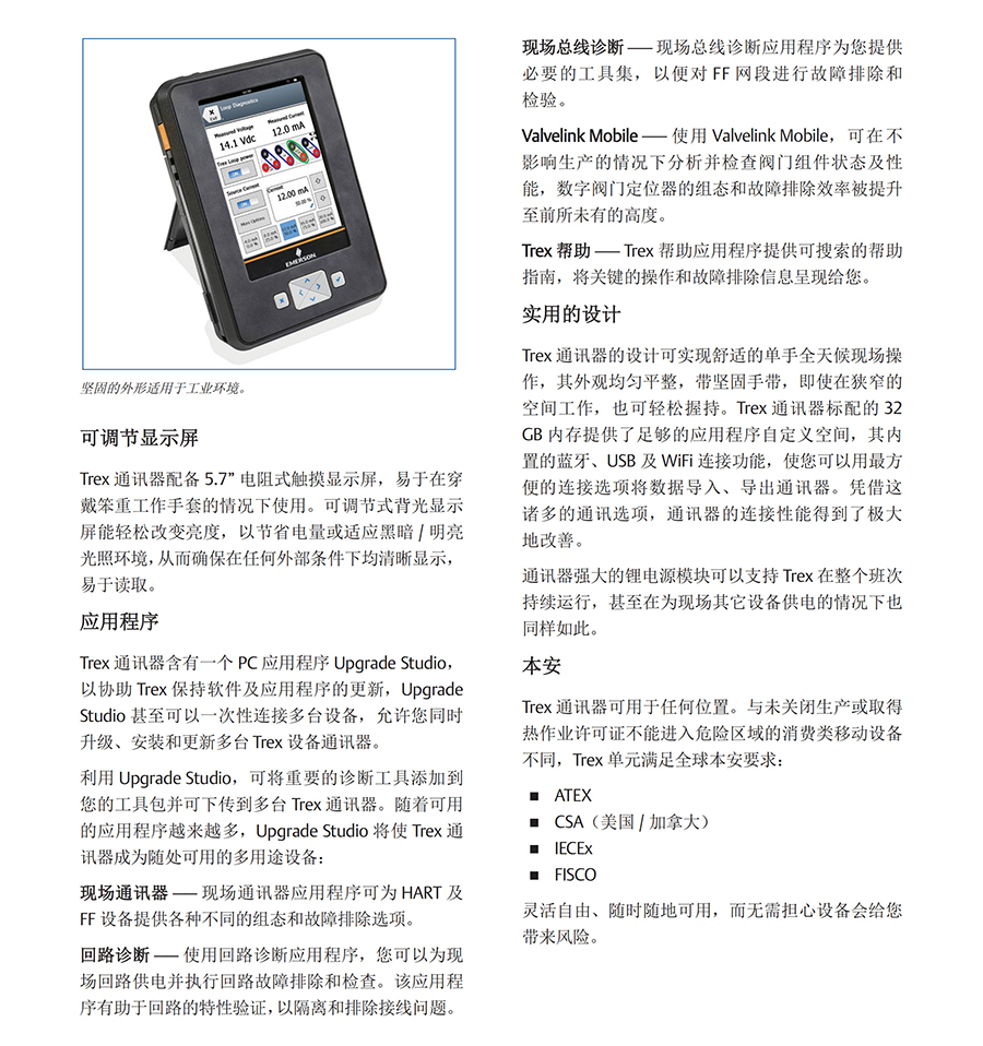 艾默生TREX現(xiàn)場通訊器